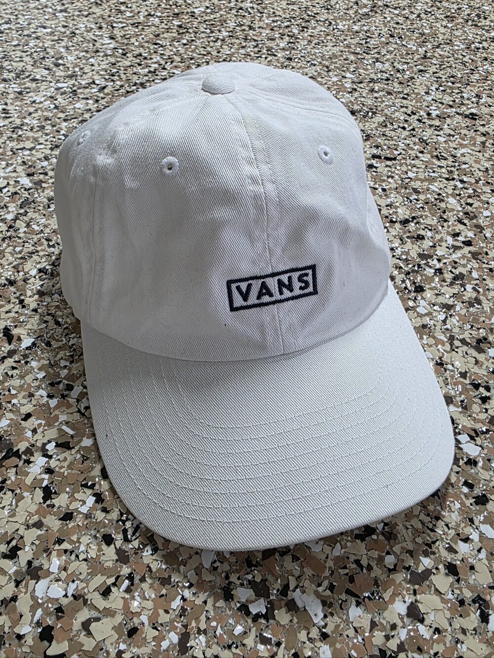 Vans White Classic Logo Baseball Cap Adjustable Strap